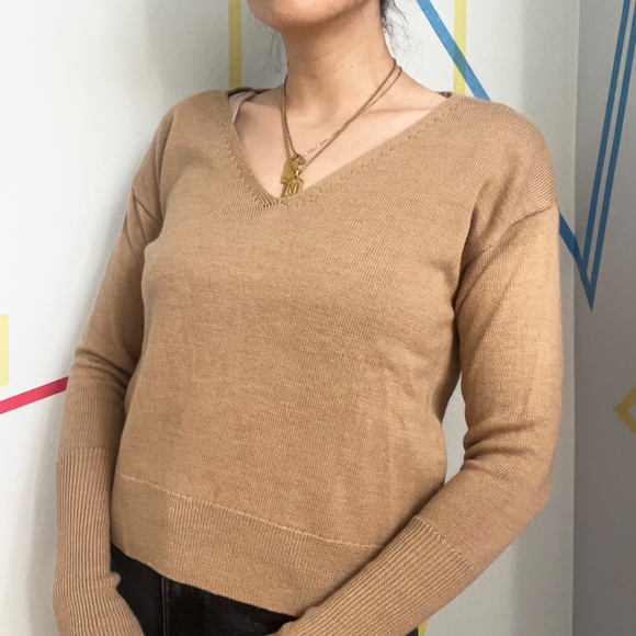 Wilfred Brown V-Neck Sweater - Picture 2 of 3